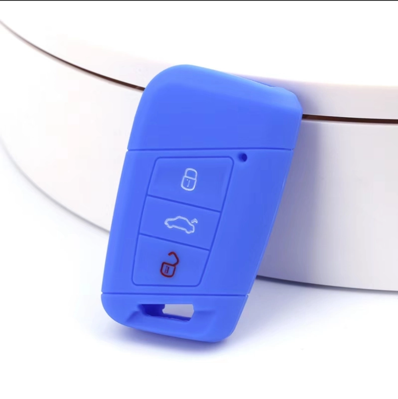 For VW B8 3 button key silicone case black blue red color