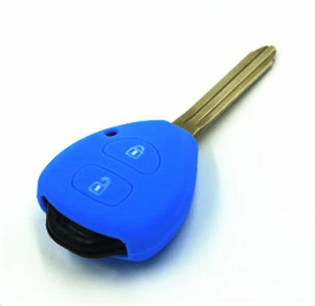 For Toyota 2 button key silicone case black blue red color