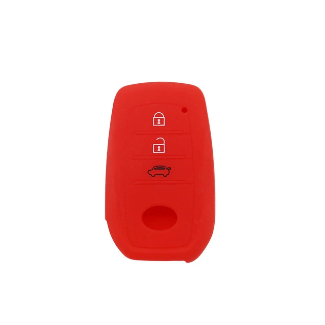 For Toyota 3 button key silicone case black blue red color