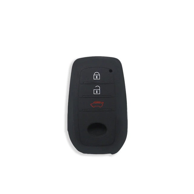 For Toyota 3 button key silicone case black blue red color