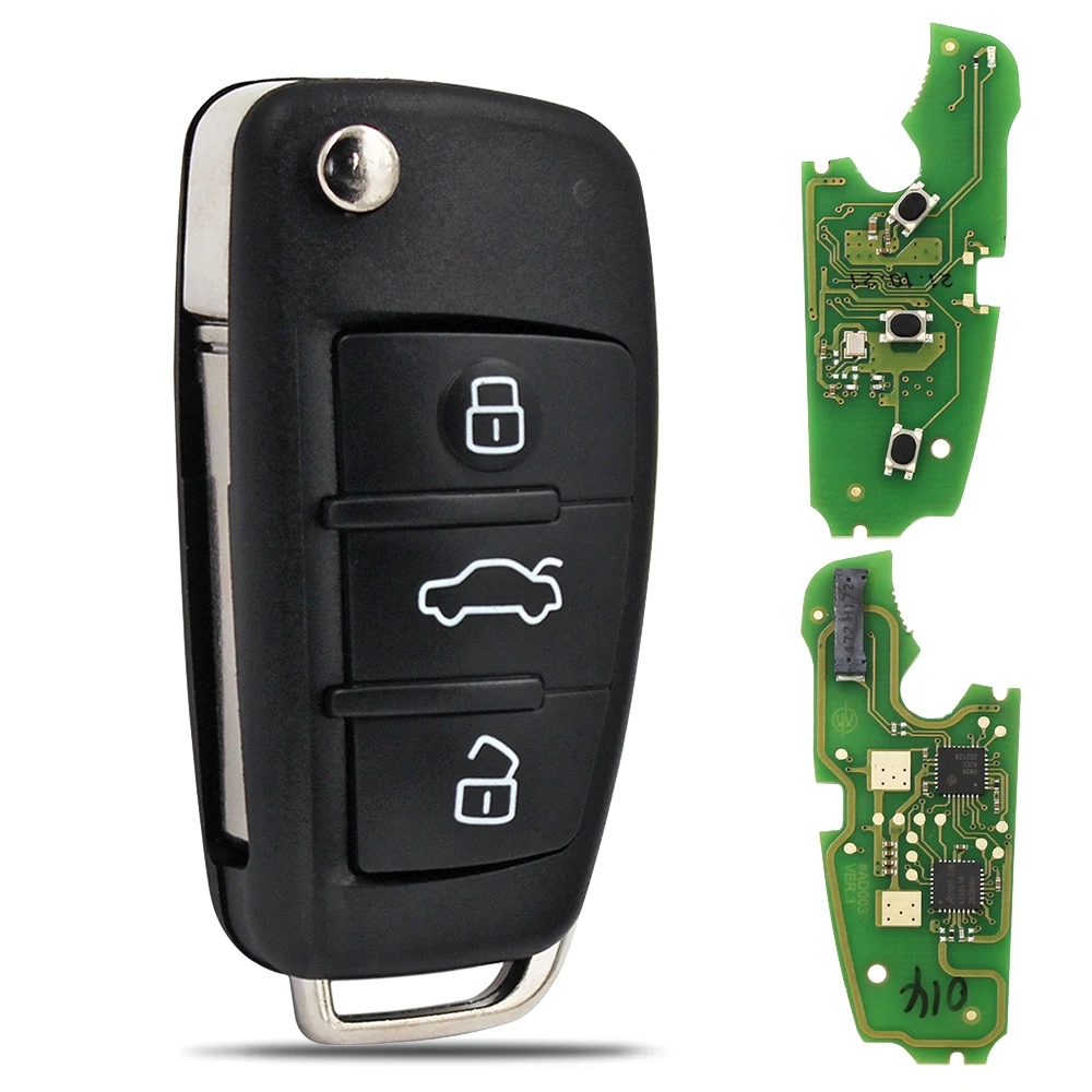 Xhorse key For Audi Remote Control 8E Chip FSK 315MHz/434MHz for Audi A6 S6 Q7 2004-2015 P/N: 4F0837220M (frequency can change by VVDI tool)