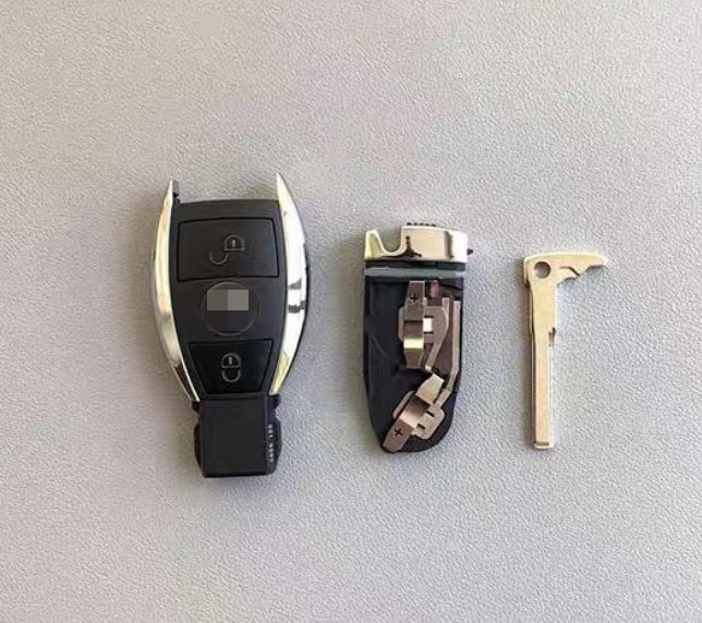 For Mercedes Benz 2 button key shell with 2 battery clamp