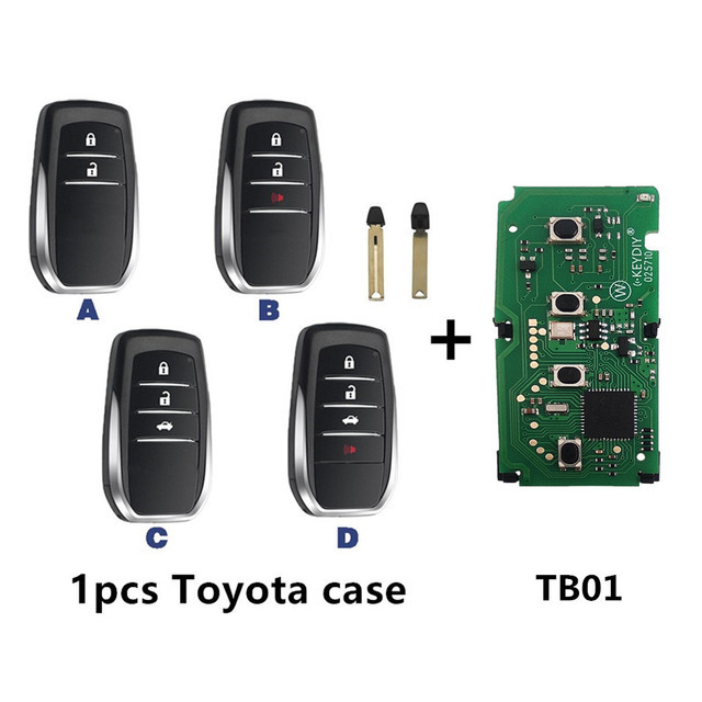 TB01 KEYDIY KD Smart Key Universal Remote Control with 8A Transponder and Shell for Toyota Corolla RAV4 Camry/Lexus FCCID:0020