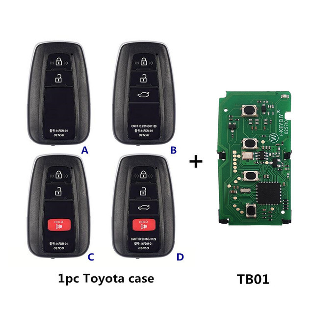 TB01 KEYDIY KD Smart Key Universal Remote Control with 8A Transponder and Shell for Toyota Corolla RAV4 Camry/Lexus FCCID:0020