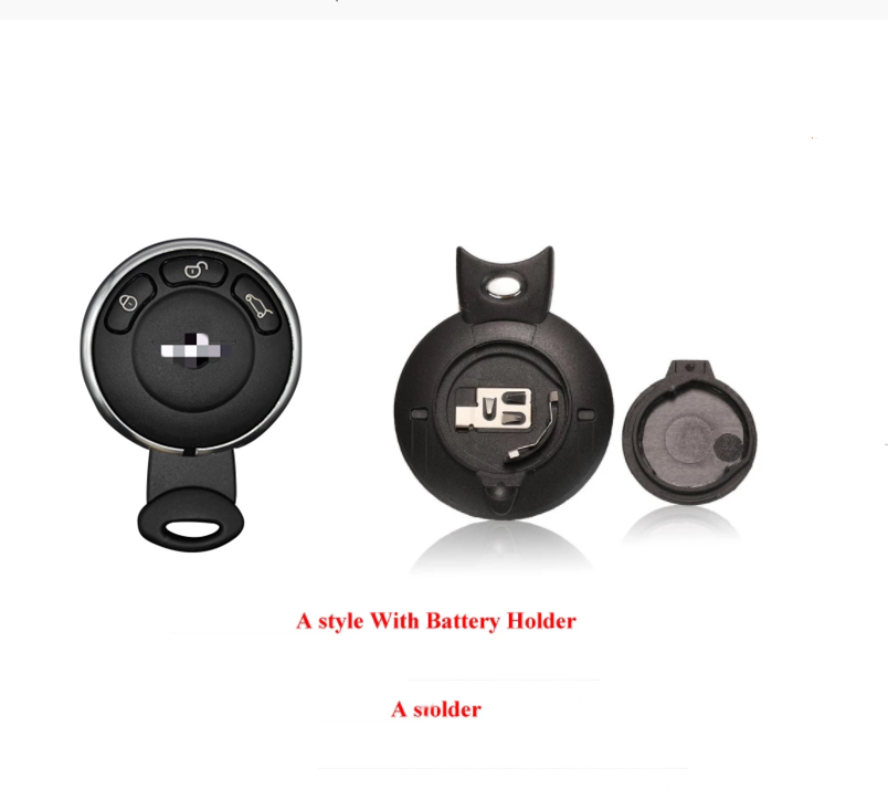 For Bmw mini 3 button key shell with metal ring