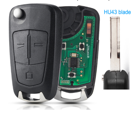 For Opel flip 3 buttons remote key fob 433Mhz with PCF7946 chip for Vauxhall Opel Vectra C Signum HU43 blade