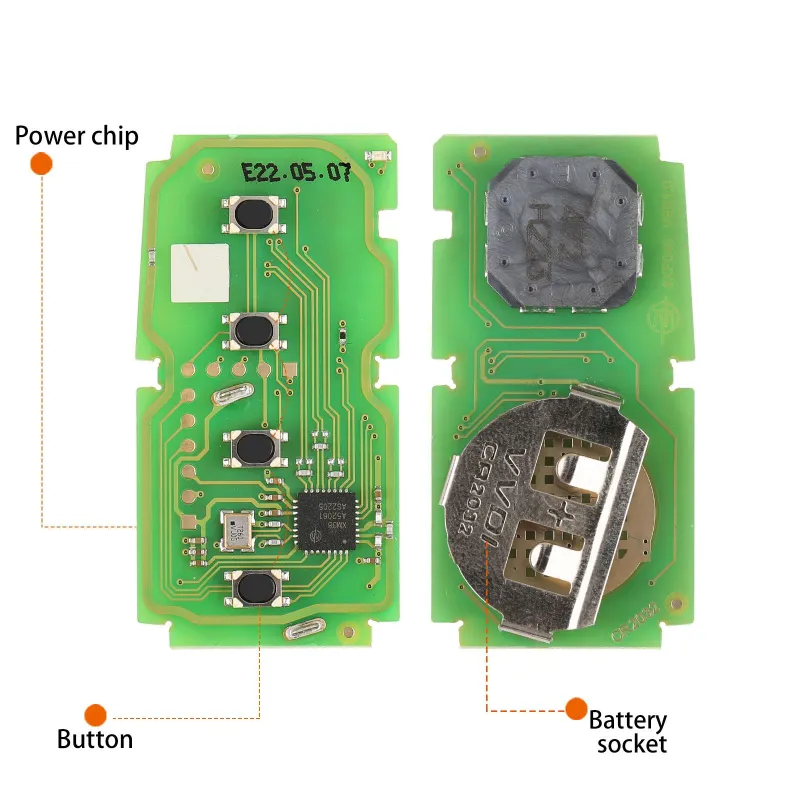 Xhorse XM38 Smart Key PCB XSTO01EN, support Toyota 4D 8A 4A, Work With VVDI2, Mini Key Tool, Key Tool Max, VVDI Key Tool Plus