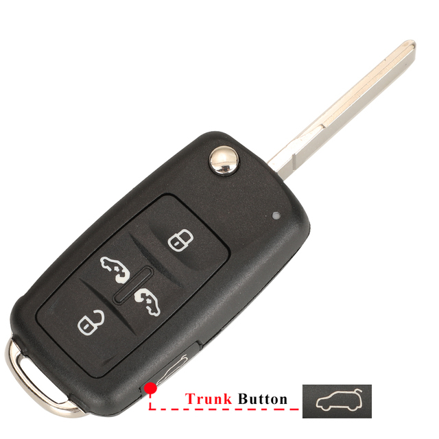 Original For VW schran 4 button 433mhz keyless go remote key with MQB48 chip