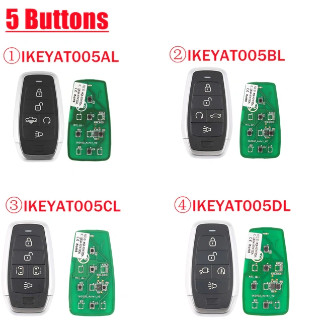 AUTEL MaxiIM IKEY Standard Style 5 button Smart Key used for Autel machine program