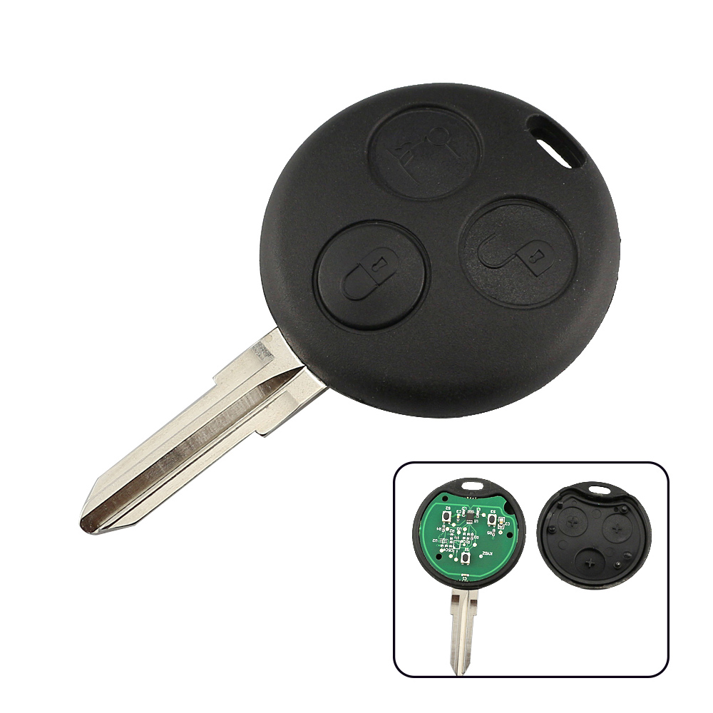 For Mercedes Benz Smart 3 Buttons Remote Key 433Mhz for Fortwo 450