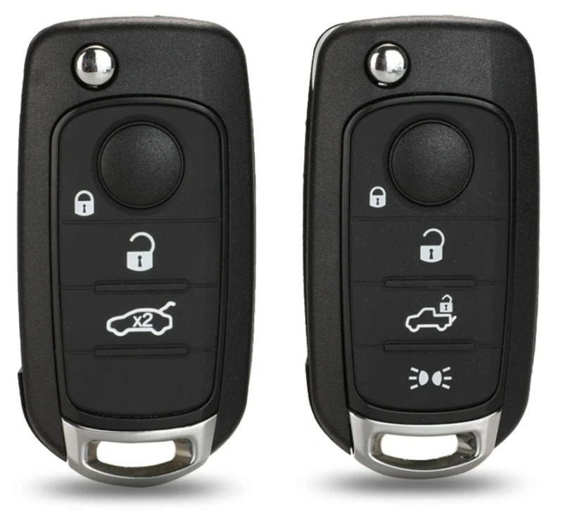 For Fiat 3/4 Button Folding Remote Car Key Shell For Fiat Egea Tipo 500X With Flip Uncut Blade SIP22