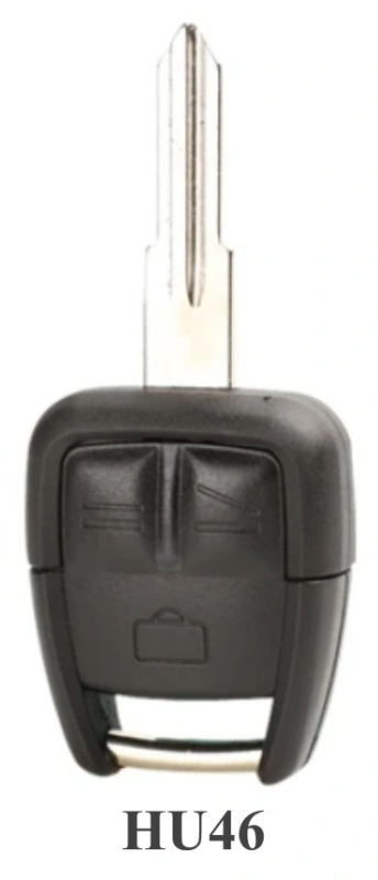 For 3 Buttons Remote Car Key Shell for Vauxhall Opel Astra Zafira Omega Vectra Uncut Blade HU100/HU43/HU46/YM28
