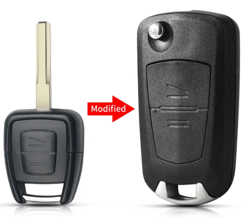 For Vauxhall Opel Astra Zafira Vectra Omega 2 Button Modified Car Flip Remote Key Shell  (HU100/HU46/HU43/YM28 )
