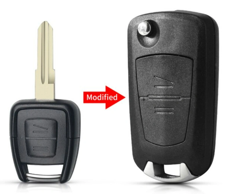 For Vauxhall Opel Astra Zafira Vectra Omega 2 Button Modified Car Flip Remote Key Shell  (HU100/HU46/HU43/YM28 )
