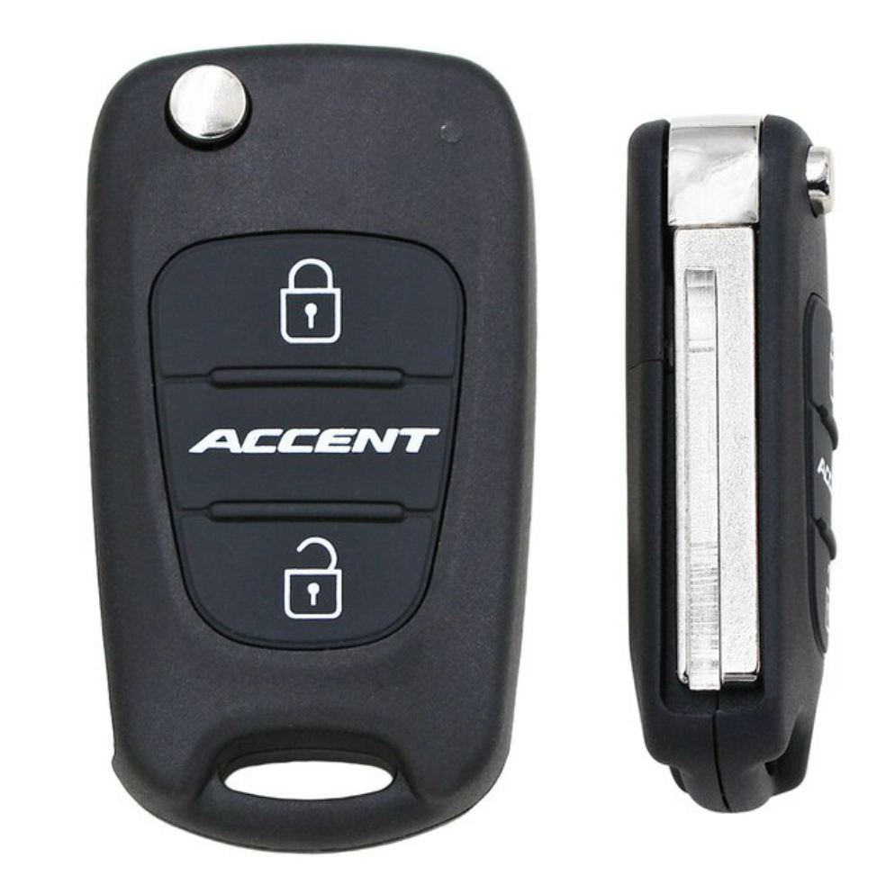 Folding Hyundai 3 button Remote Car Key Shell for Hyundai Accent