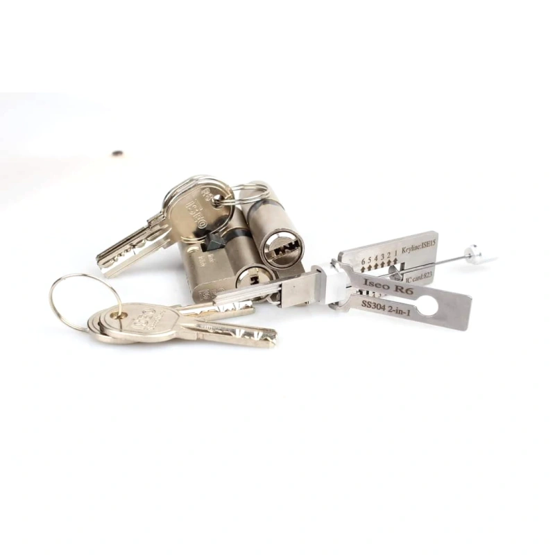 SS304 2-in-1 Decoder for Iseo R6 Locksmith Repairing Tools 2-in-1 Residential Pick & Decoder