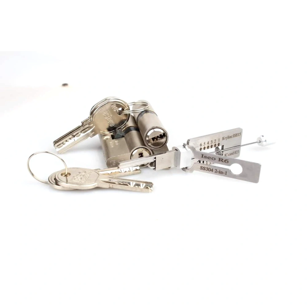 SS304 2-in-1 Decoder for Iseo R6 Locksmith Repairing Tools 2-in-1 Residential Pick & Decoder