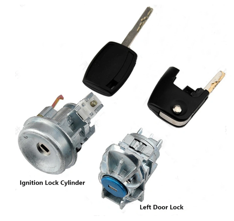 For Ford FIESTA 2009-2013 Full Lock Set Ignition Switch Front Left Door Lock Barrel