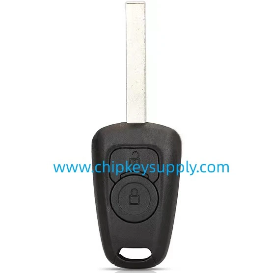 For Opel 2 button remote key shell HU100 key Blade