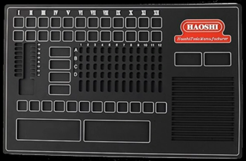 HAOSHI Blue Rubber Anti-slip Pinning Bench Desk Work Mat Locksmith Tools Black Lock Set
