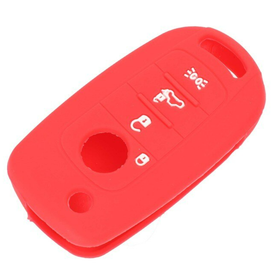 For Fiat 4 button key silicone case black blue red color