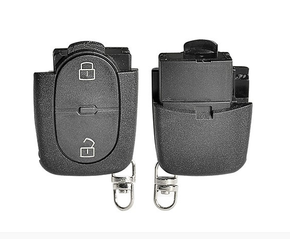 For Audi 2 button remote key blank with 2032 battery holder