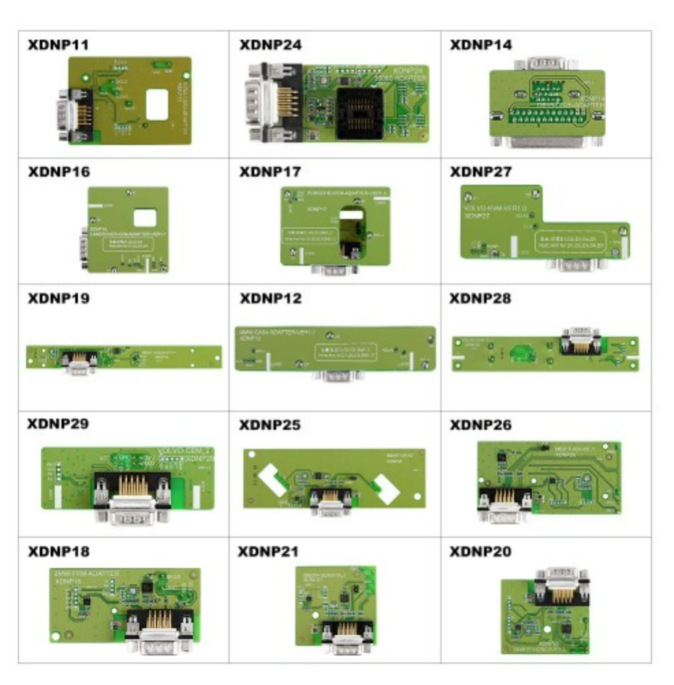 Xhorse MINI PROG Solder-free Adapters for MINI PROG and Key Tool Plus -BMW - Land Rover - Porsche - Volvo