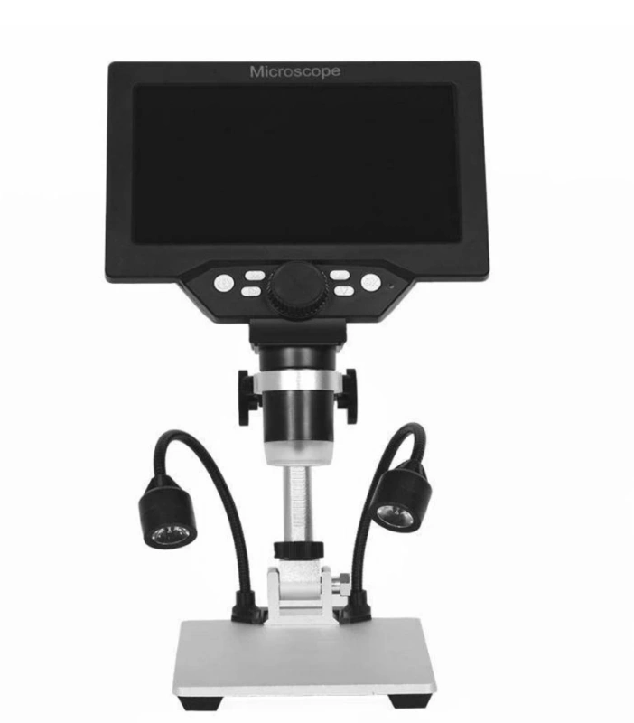 G1200 Digital Microscope 7 Inch Large Color Screen Large Base LCD Display 12MP 1-1200X Magnifier for Soldering Iron
