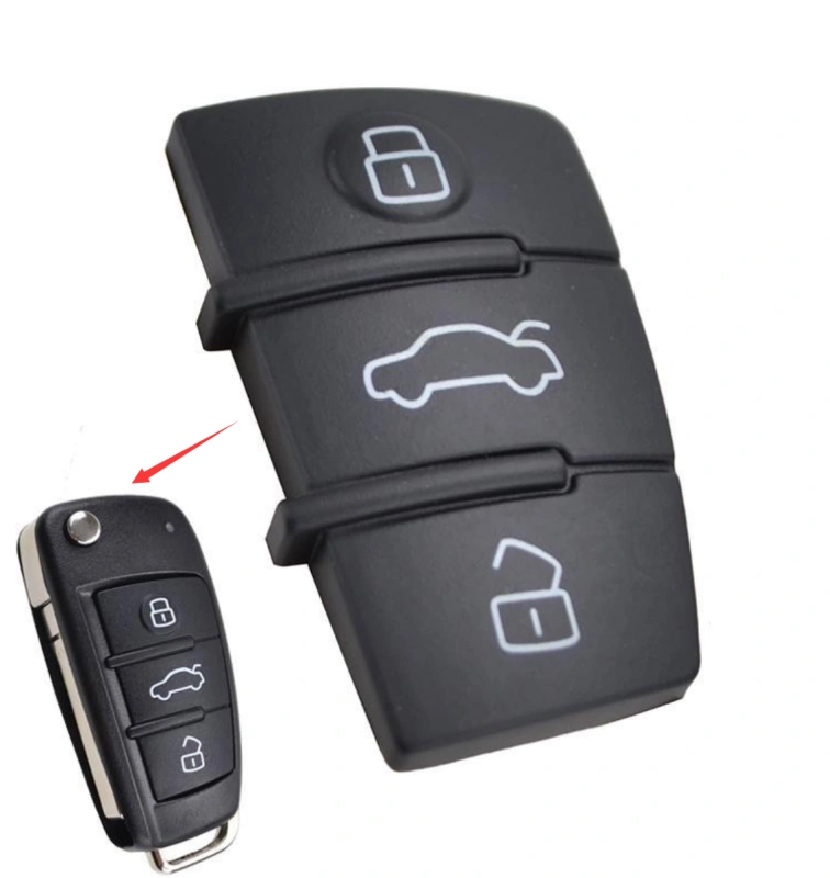 For Audi 3 Button Rubber Pad for A3 S3 A4 A6 A6L A8 Q3 TT Quattro