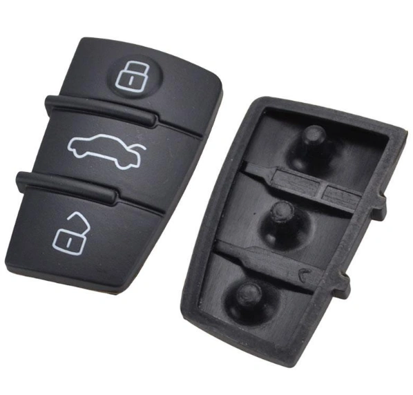 For Audi 3 Button Rubber Pad for A3 S3 A4 A6 A6L A8 Q3 TT Quattro