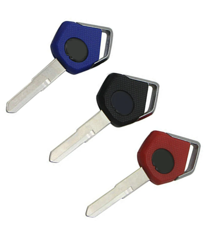 For Kawasaki Motorcycle key Blank red blue black color with left blade
