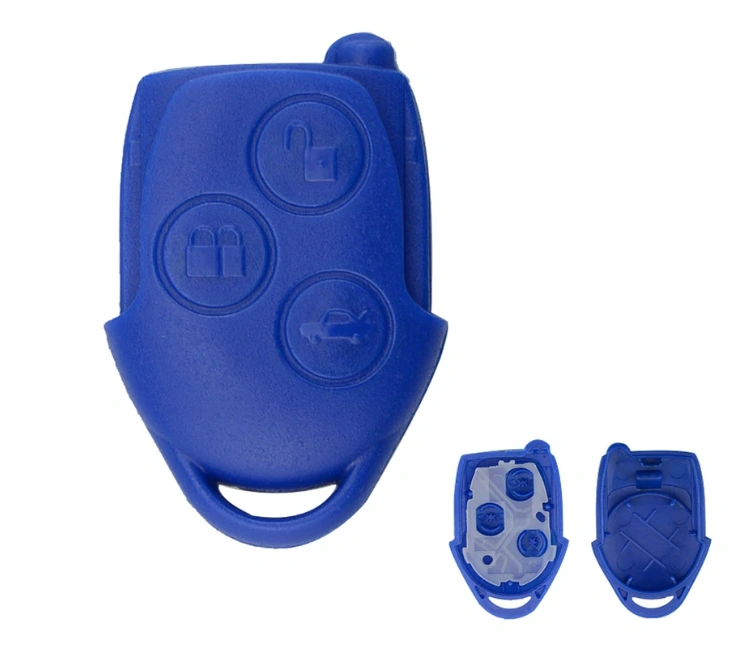 For Ford Transit 3 Button Remote Key Case Shell No Blade Blue