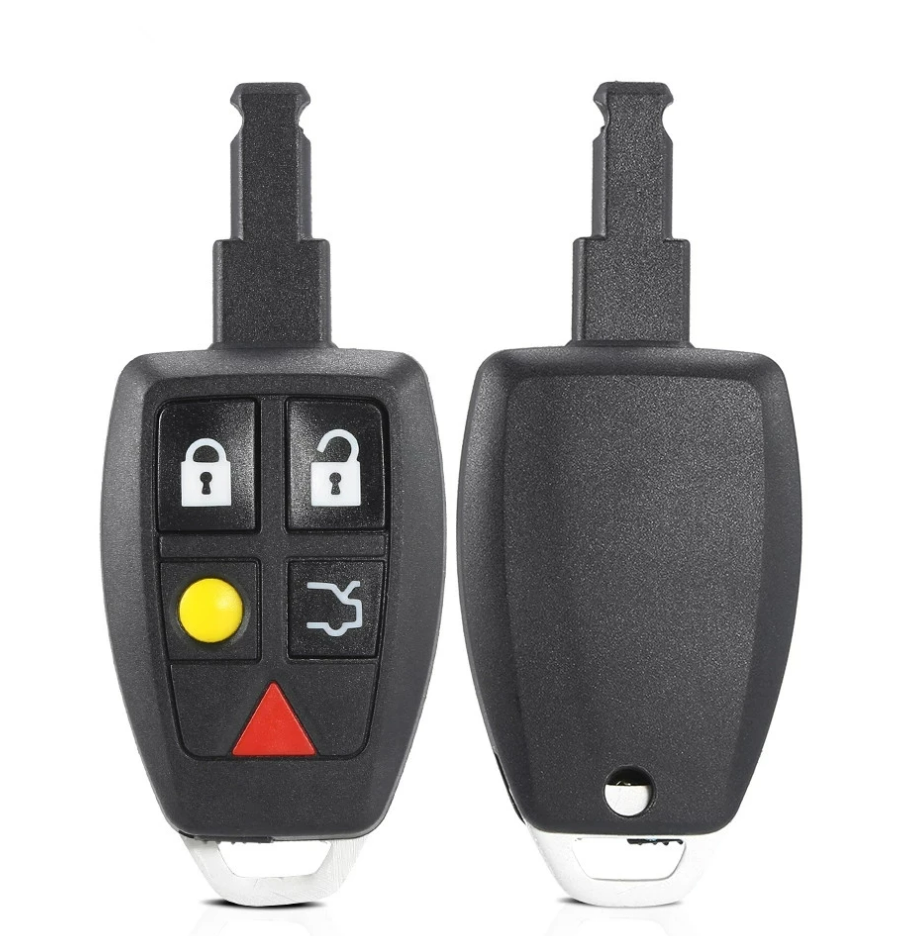 For Volvo S40 S80 V50 C30 C70 Remote Car Key Shell 5 Button With Uncut Blade