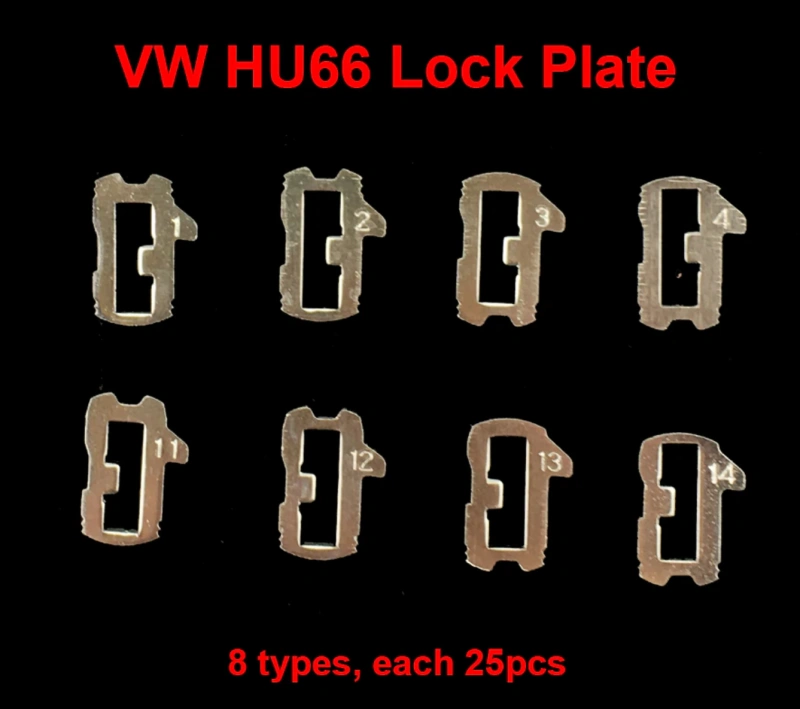 For AUDI VW Volkswagen Car Lock Reed HU66 Plate Plate NO 1.2.3.4,11.12.13.14 Each 25pcs For VW AUDI Lock Repair Kits 200pcs/lot