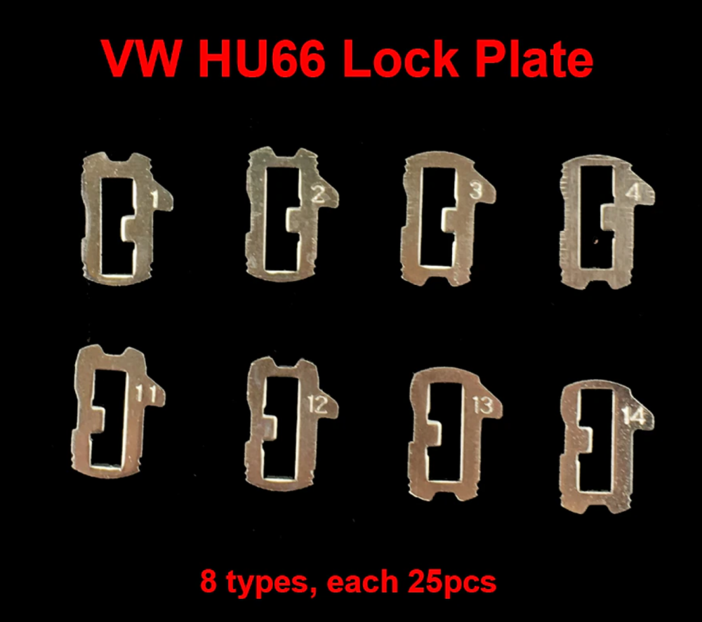 For AUDI VW Volkswagen Car Lock Reed HU66 Plate Plate NO 1.2.3.4,11.12.13.14 Each 25pcs For VW AUDI Lock Repair Kits 200pcs/lot