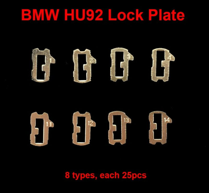 For BMW HU92 Car Lock Reed Plate 8 Types Auto Material Repair Accessaries Kit 200PCS/lot