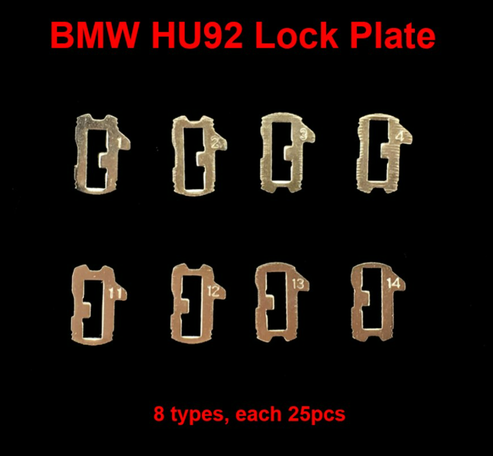 For BMW HU92 Car Lock Reed Plate 8 Types Auto Material Repair Accessaries Kit 200PCS/lot