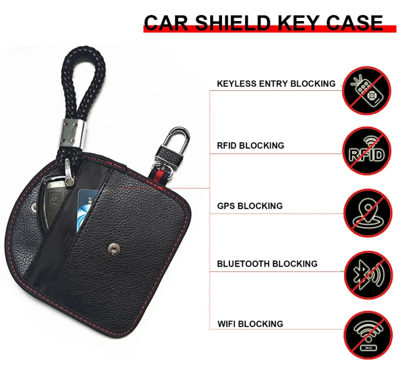 Car Key Signal Blocker Pouch Fara-day Bag 12.7*8cm