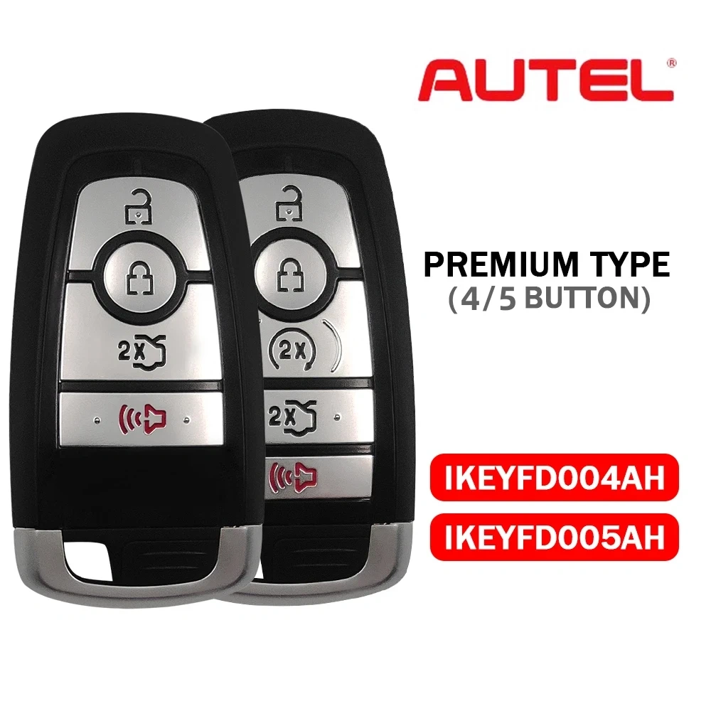 AUTEL MaxiIM IKEY ford style 4 5 button Smart Key used for Autel machine program