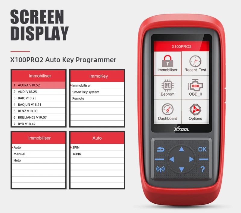 XTOOL X100 Pro2 Auto Key Programmer with EEPROM Adapter Support Mileage Adjustment