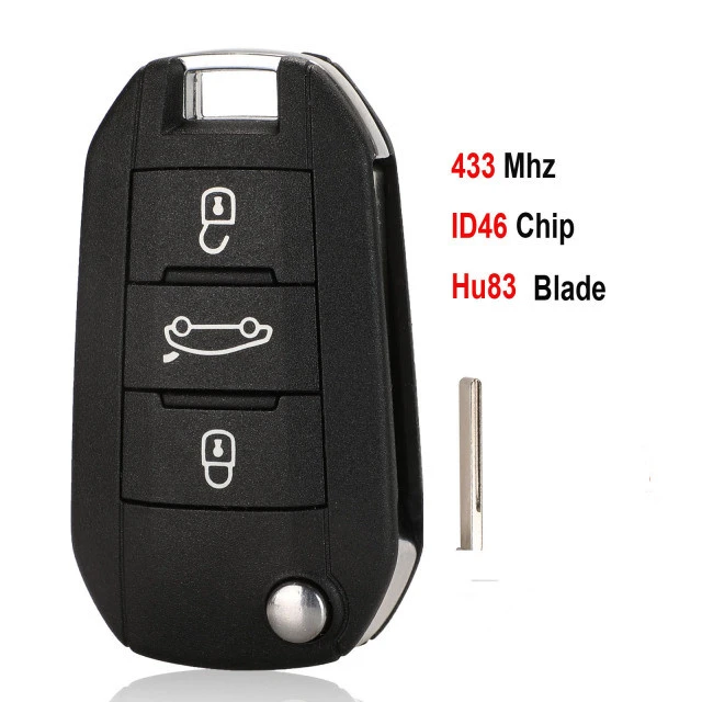 For Citroen C4L New Elysee For Peugeot 508 3008 2008 301 434MHz ID46 remote key