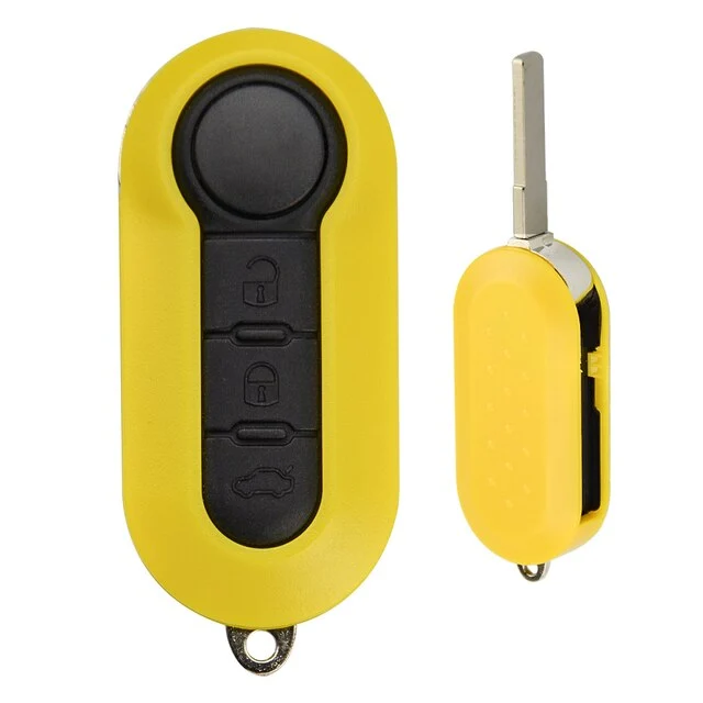 For Fiat 500 Panda Punto Bravo Ducato Colorful Flip Folding Remote Key Shell 3 Button Key with SIP22 blade