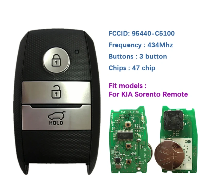 Original Control Key Smart Key Car Remote ID47 Chip 433MHz  For KIA Sorento 2015-2017 P/N: 95440-C5100