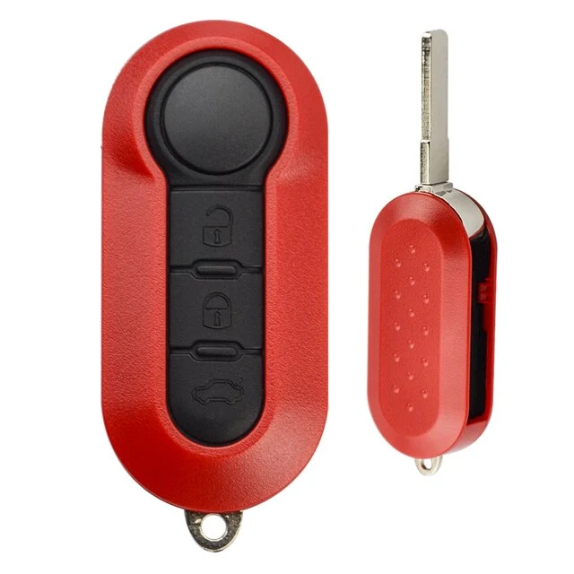 For Fiat 500 Panda Punto Bravo Ducato Colorful Flip Folding Remote Key Shell 3 Button Key with SIP22 blade