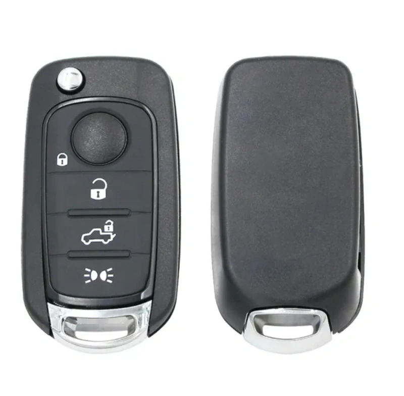 For Fiat Egea 500X tipo Original PCB+ aftermarket key shell 4 button Flip remote key Megamos AES 48 chip 433mhz SIP22 blade