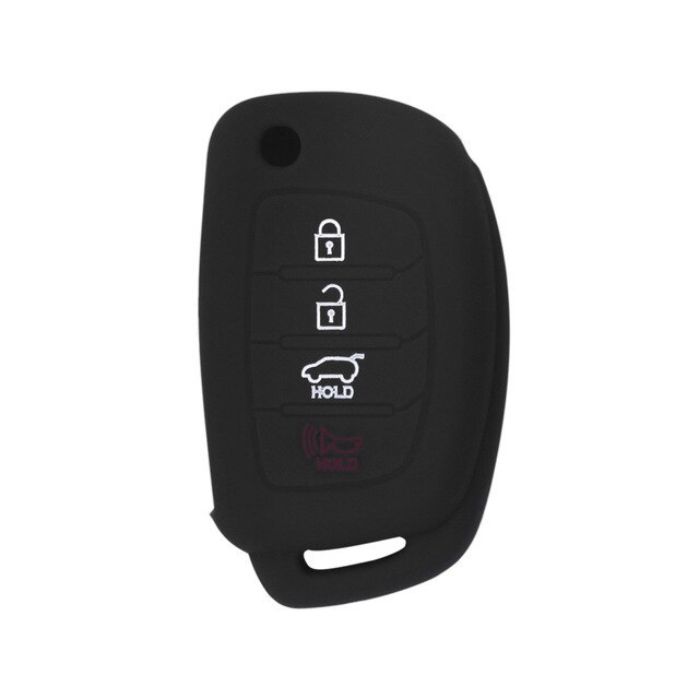 For Hyundai IX35 4 button key silicone case black blue red color