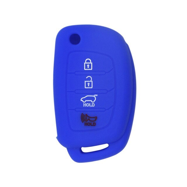 For Hyundai IX35 4 button key silicone case black blue red color