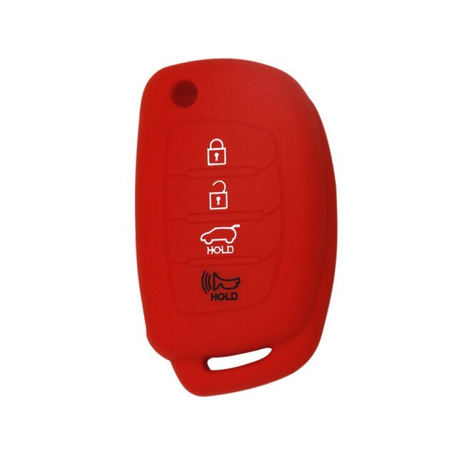 For Hyundai IX35 4 button key silicone case black blue red color