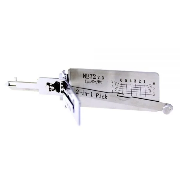 Original LISHI NE72 2 in 1 Decoder and Pick for Citroen Peugeot