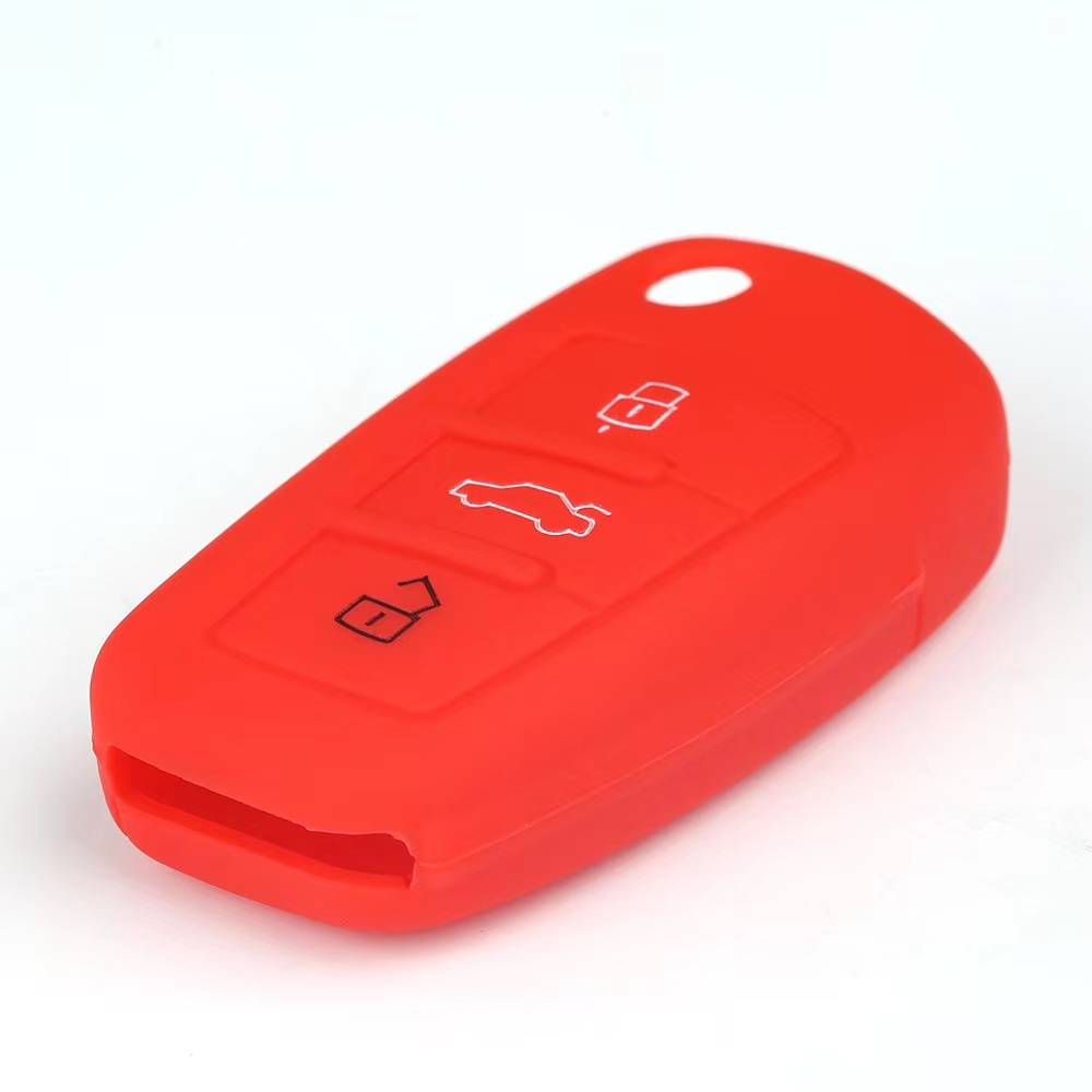 For Audi A3 A6 key silicone case black blue red color 3 button